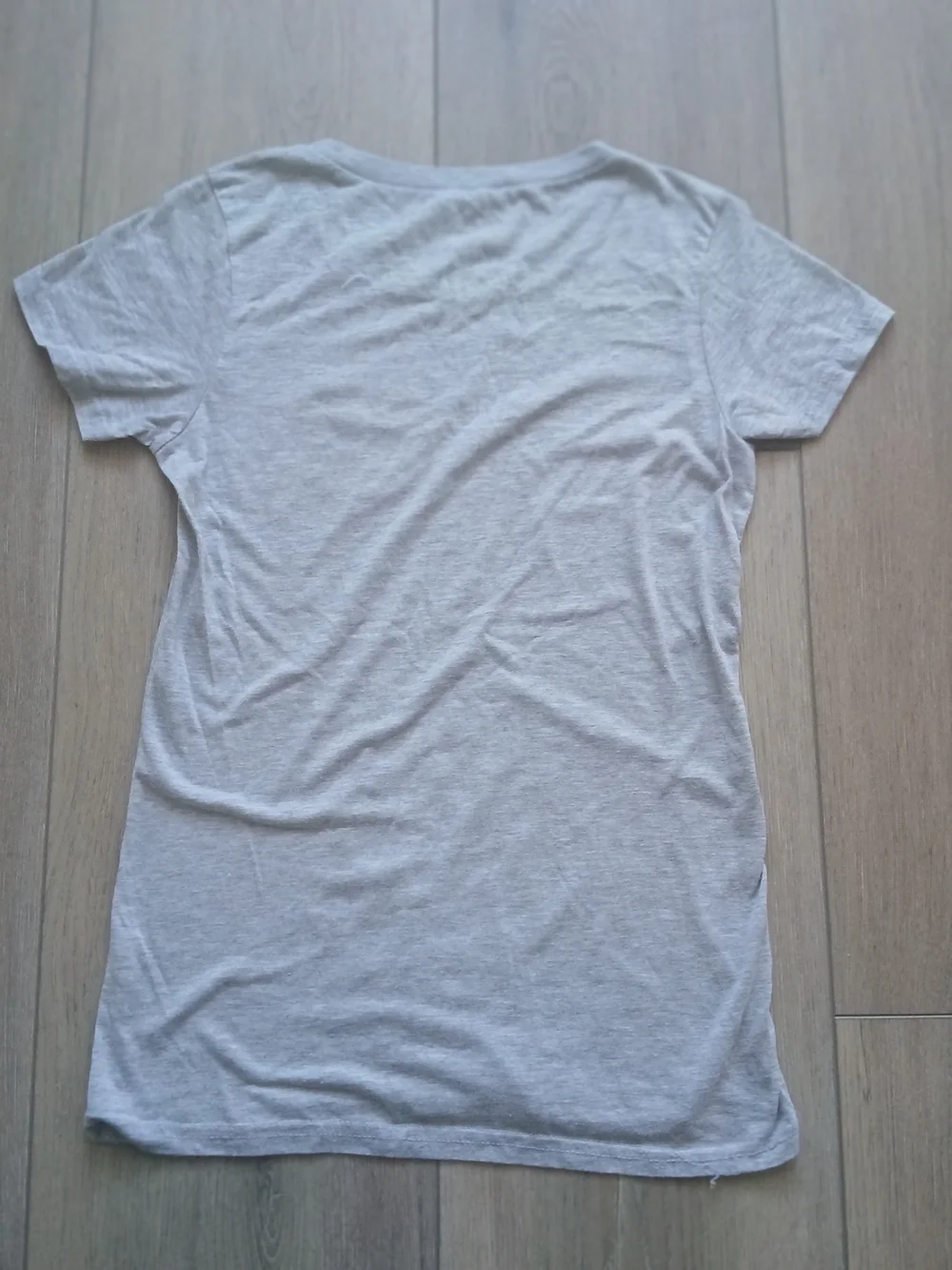 SWS Grey Graphic T-Shirt French Bulldog Pocket Print Womens Size L Casual Tee - Picture 8 of 8